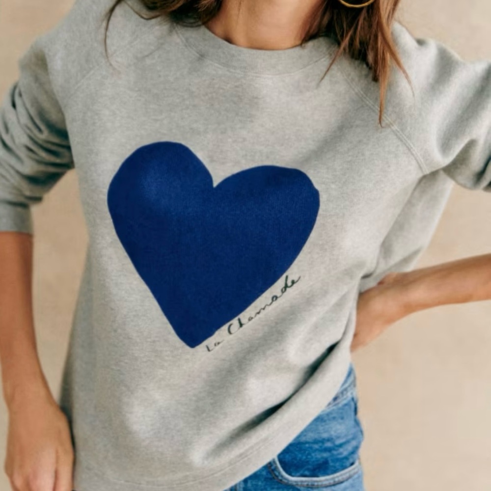 Sezane Heart LA CHAMADE SWEATSHIRT
